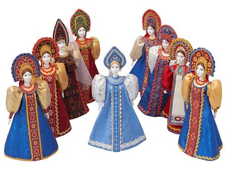 Подарочный набор: кукла фарфоровая, мёд с миксом из орехов