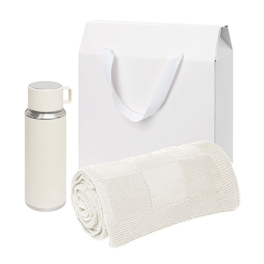 Подарочный набор Oslo, бежевый (плед, термос)