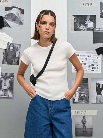 Футболка женская Sara, белая, размер XS