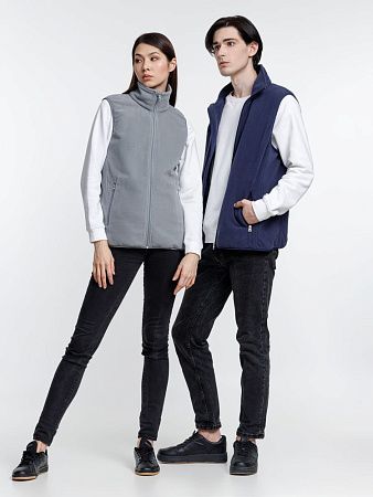 Жилет флисовый унисекс Nesse, темно-синий, размер XL/2XL