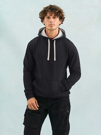 Худи унисекс Cameron, черное с серым меланжем, размер XS