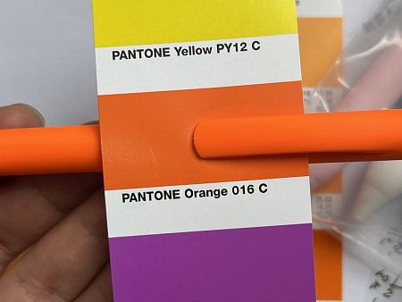 Ручка шариковая IGLA SOFT, пластиковая, софт-тач, оранжевая