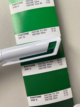 Ручка шариковая Gracia, пластиковая, молочно-белая/зеленая