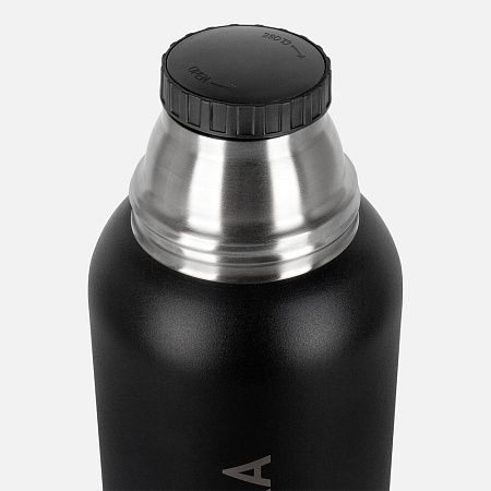 Термос Relaxika 1200 со стикерпаком, черный