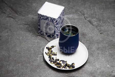 Подарочный набор "Синяя вечность": кофер, синий чай, коробка