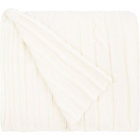 Плед Tressa, белый (молочный)