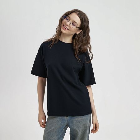 Футболка унисекс премиум AURA, 100% хлопок 200гр. черный, размер 3XL/4XL