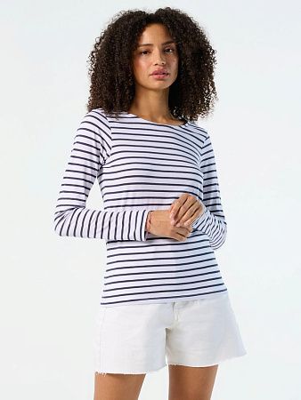 Футболка женская Marine Women, белая с темно-синим, размер XL