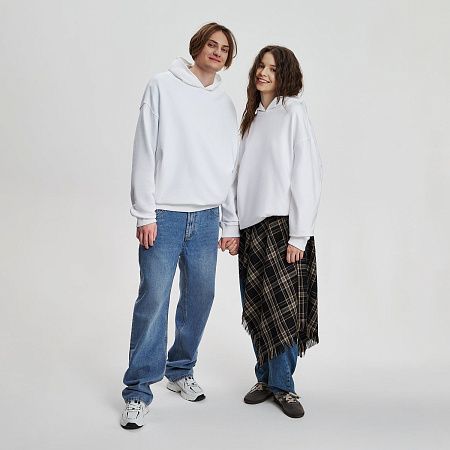 Худи оверсайз унисекс FUSION, белый