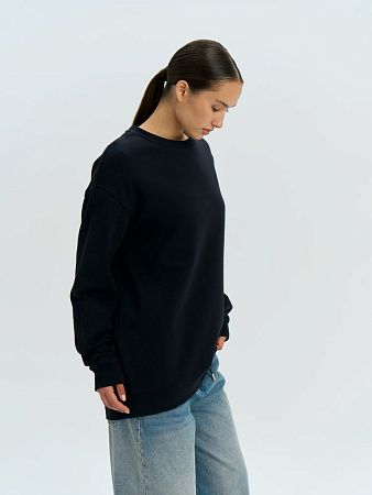 Свитшот оверсайз унисекс Omnifit, черный, размер XS/S