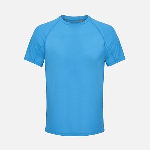 Футболка спортивная унисекс Vortex, ярко-бирюзовая под нанесение