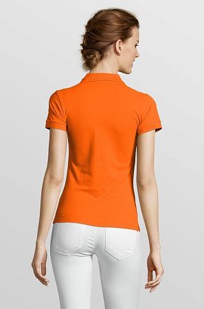 Рубашка поло женская People 210, оранжевая, размер L