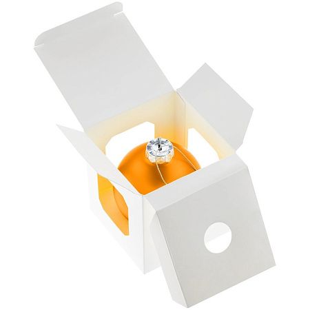 Елочный шар Finery Matt, 8 см, матовый оранжевый