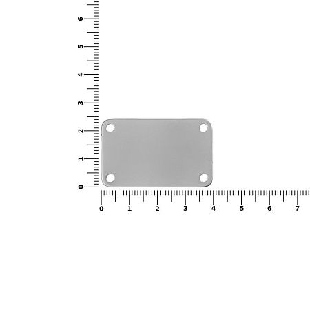 Шильдик металлический Furo, серый металлик