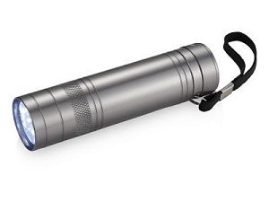 Фонарик с открывалкой, цвет: серебристый