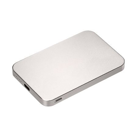 Внешний аккумулятор Артекс PD (Artex PD) 5000mAh с функцией беспроводной зарядки 15W, титановый