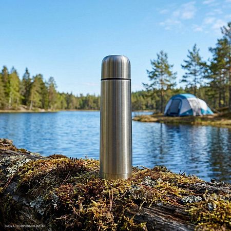 Термос Plain 1000, ver.2, серебристый