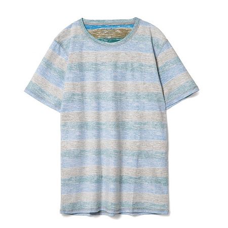 Футболка мужская Rayet двусторонняя, голубая с зеленым, размер M