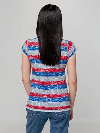 Футболка женская Rayet Lady двусторонняя, красная с синим, размер S