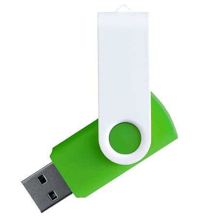 Флешка TWIST WHITE COLOR Салатовая с белым 4015.15.07.64ГБ