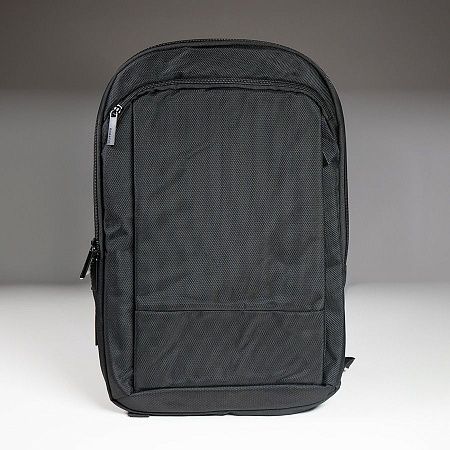 Расширяющийся  рюкзак "Slim" из водостойкого материала, чёрный, 45х30х6 см, ткань верха: 100% полиэстер 1680 D