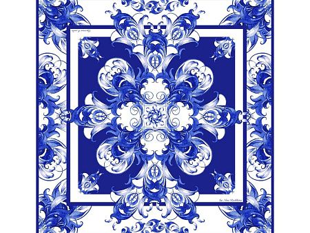 Набор: платок «Гжель» и свеча «Птица счастья»