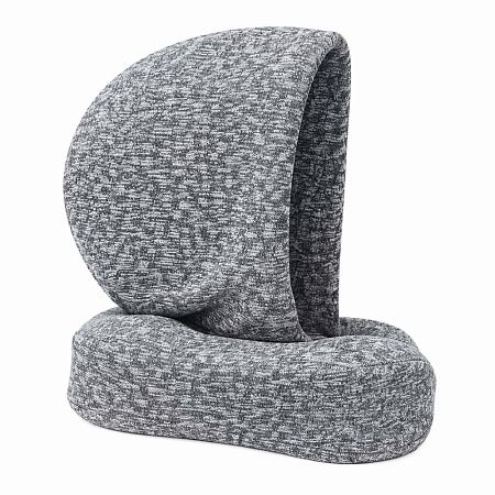 Подушка для путешествий с капюшоном Shon, тёмно-серая