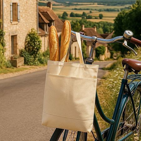 Сумка для покупок JETTA с карманами 325 г/м², натуральная