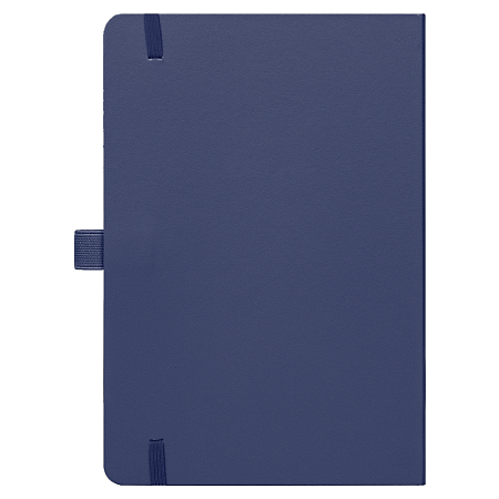 Блокнот Alfa Polo Line А5 в линейку матовый, синий, в твердой обложке с синей резинкой и петлей для ручки