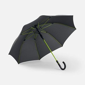Зонт-трость с цветными спицами Color Style, зеленое яблоко, с черной ручкой