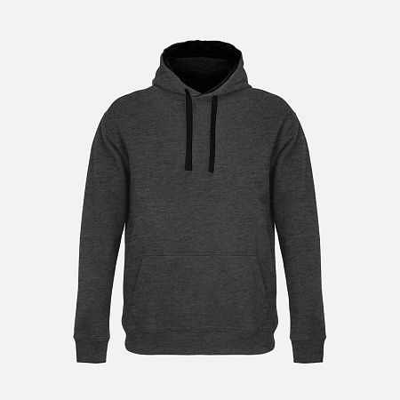 Худи унисекс Cameron, черный меланж с черным, размер XS