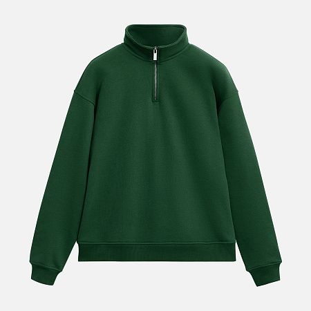 Толстовка на молнии унисекс Флоу (Flow), зеленая, размер 3XL/4XL