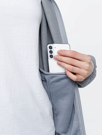 Куртка флисовая унисекс Nesse, серая, размер XL/2XL