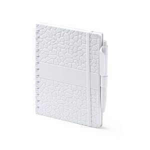 Блокнот А5 DURAN в твёрдом переплёте с ручкой, белый