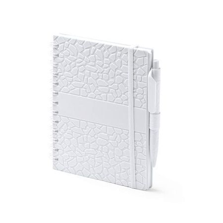 Блокнот А5 DURAN в твёрдом переплёте с ручкой, белый