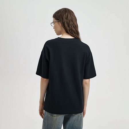 Футболка унисекс премиум AURA, 100% хлопок 200гр. черный, размер 3XL/4XL