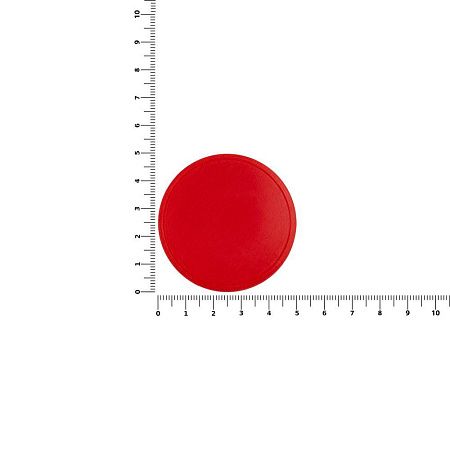 Лейбл из ПВХ Dzeta Round, L, красный