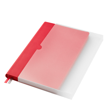 Ежедневник Рейн (Rain) недатированный, красный