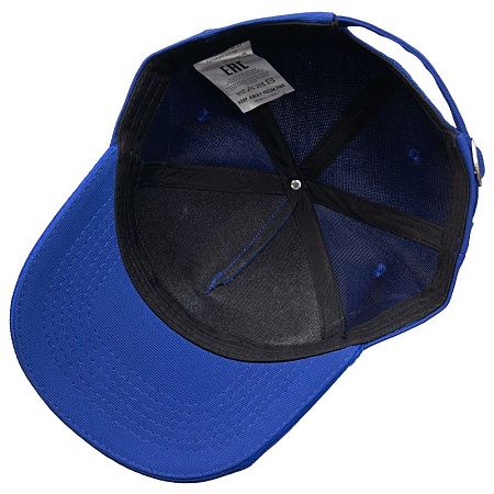 Кепка 5-панельная Ottoman 300, полиэстр, c синим сендвичем, синяя