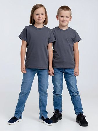 Футболка детская T-Bolka Kids, темно-серая (графит), размер 8 лет (118-128 см)