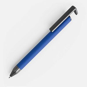 Ручка шариковая Standic Soft Touch с подставкой для телефона, синяя