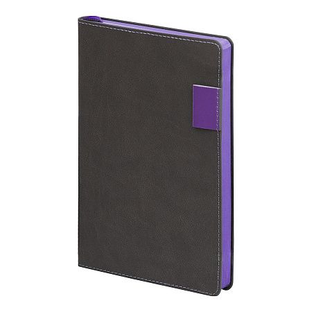 Ежедневник Flexy Freedom Latte А5, серый/фиолетовый, недатированный, в гибкой обложке