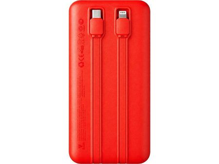 Внешний аккумулятор со встроенными кабелями «Фрэйм Про», QC/PD, 20000 мАч