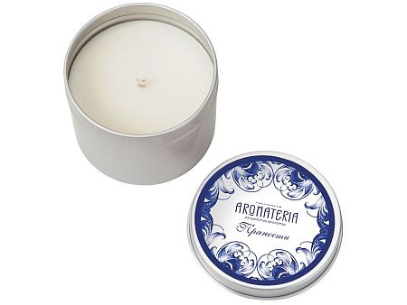 Набор: платок «Гжель» и свеча «Птица счастья»