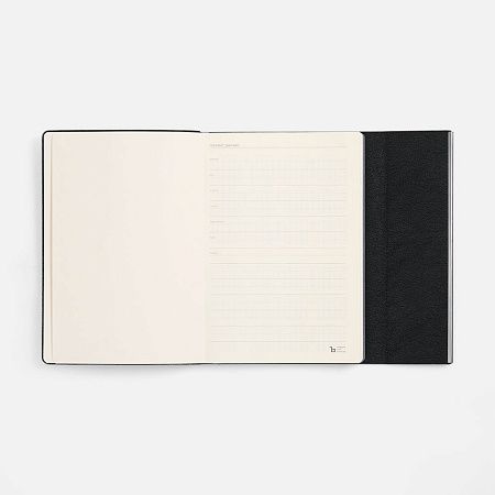Ежедневник Petrus Flap, недатированный, черный