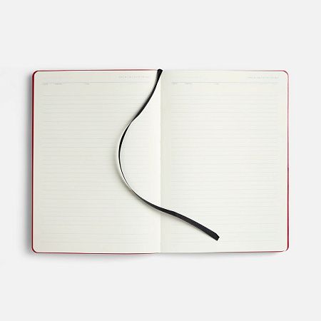 Ежедневник Doppio, недатированный, черный с красным