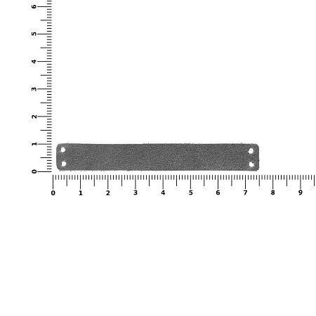 Лейбл кожаный Beta, XS, серый