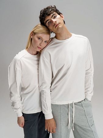 Свитшот унисекс Vozduh, молочно-белый, размер M/L