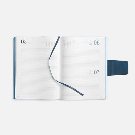 Ежедневник Grande Strap на заказ, датированный, голубой