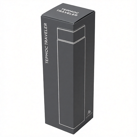 Термос Traveler вакуумный, стальной, 500 мл, матовый, темно-серый